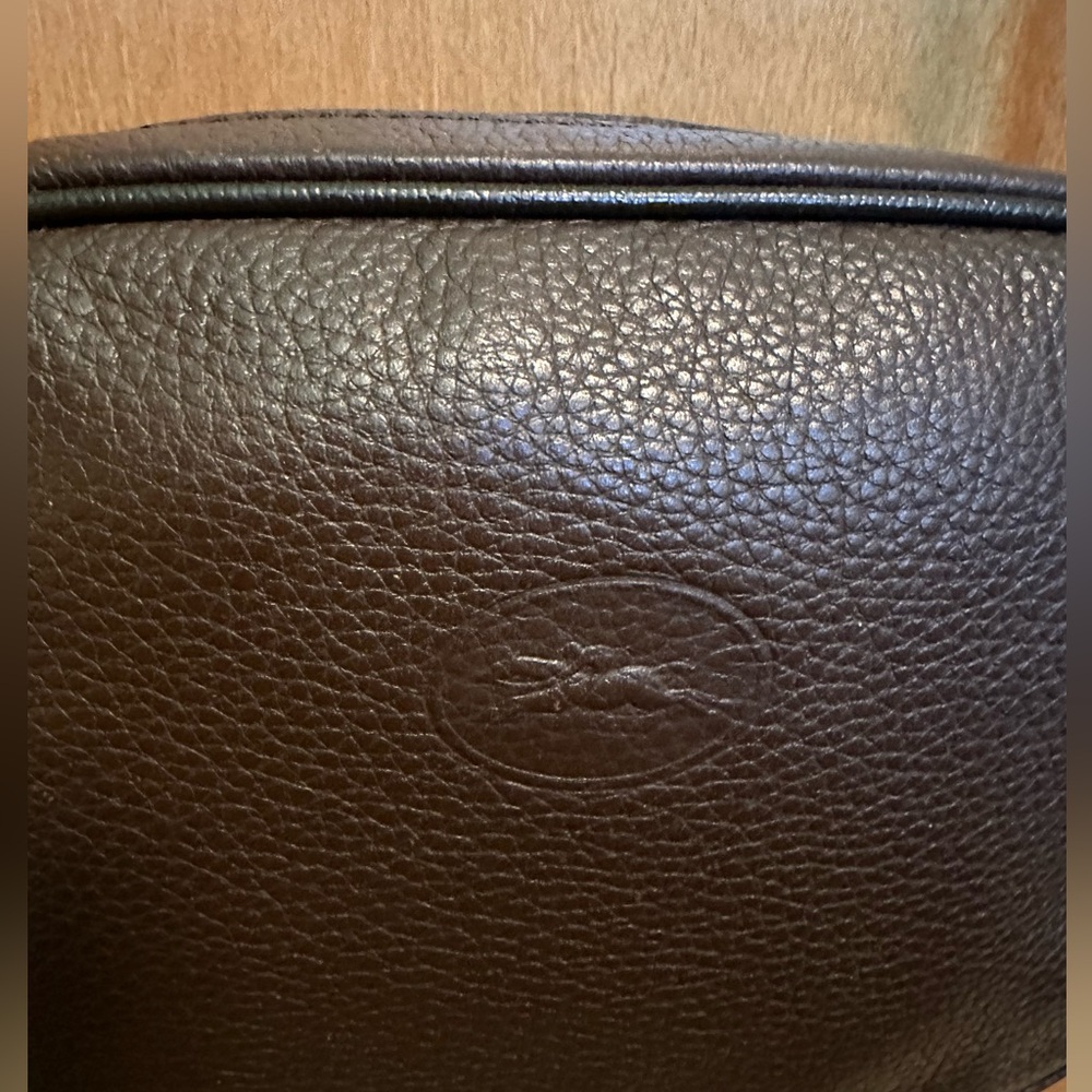 Vintage  Longchamp pebbled, leather brown shoulder bag - Picture 3 of 14